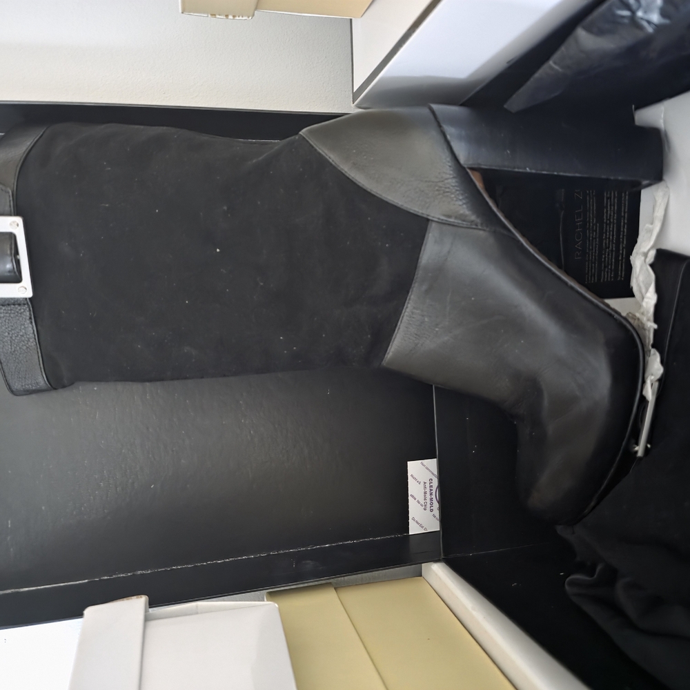Black Leather Knee-High Boots
